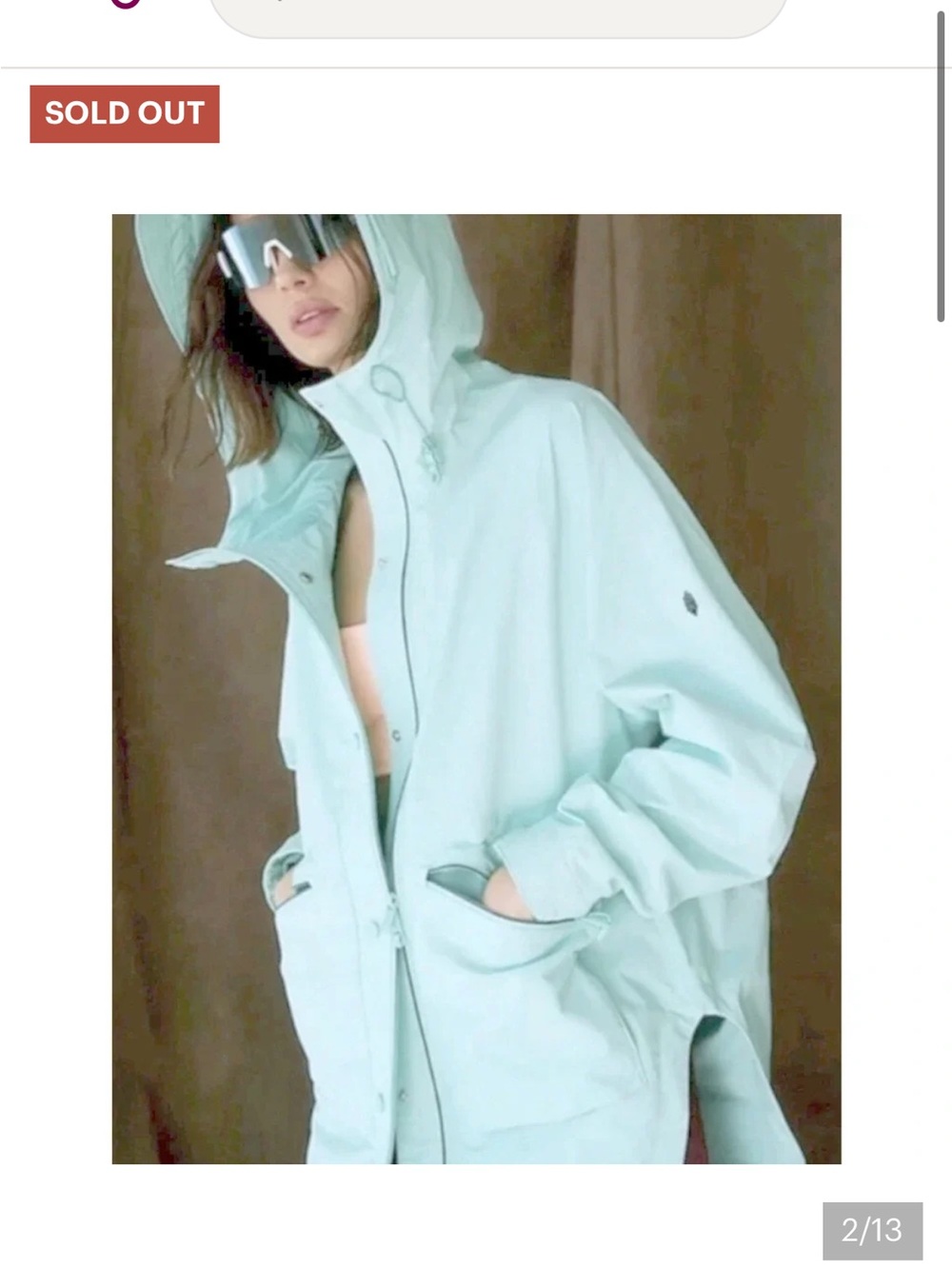 FREE PEOPLE FP MOVEMENT CRYSTAL SAGE SINGIN' IN THE RAIN PACKABLE JACKET COAT XS - Picture 2 of 5